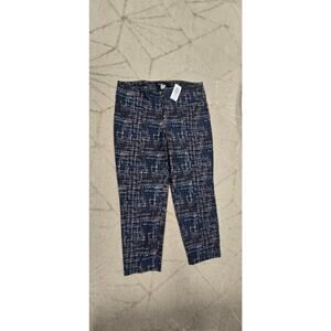 Torrid Blue white and gray plaid stretch pull on skinny pants size 2